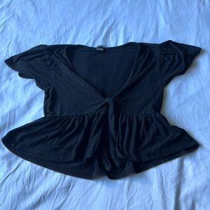 F21 Front Tie Peplum Top